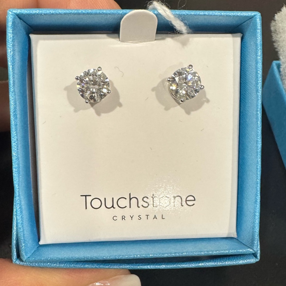 Touchstone Crystal by Swarovski, Millionaires Club Earrings, New in Box